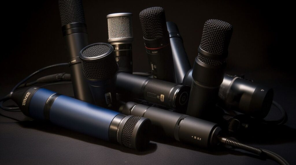 A selection of popular omnidirectional microphones